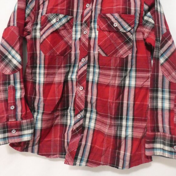 LEVI'S | medium 10-12 years | Casual Plaid Button-Up Shirt | 2 Pockets | NWOT - Picture 7 of 14